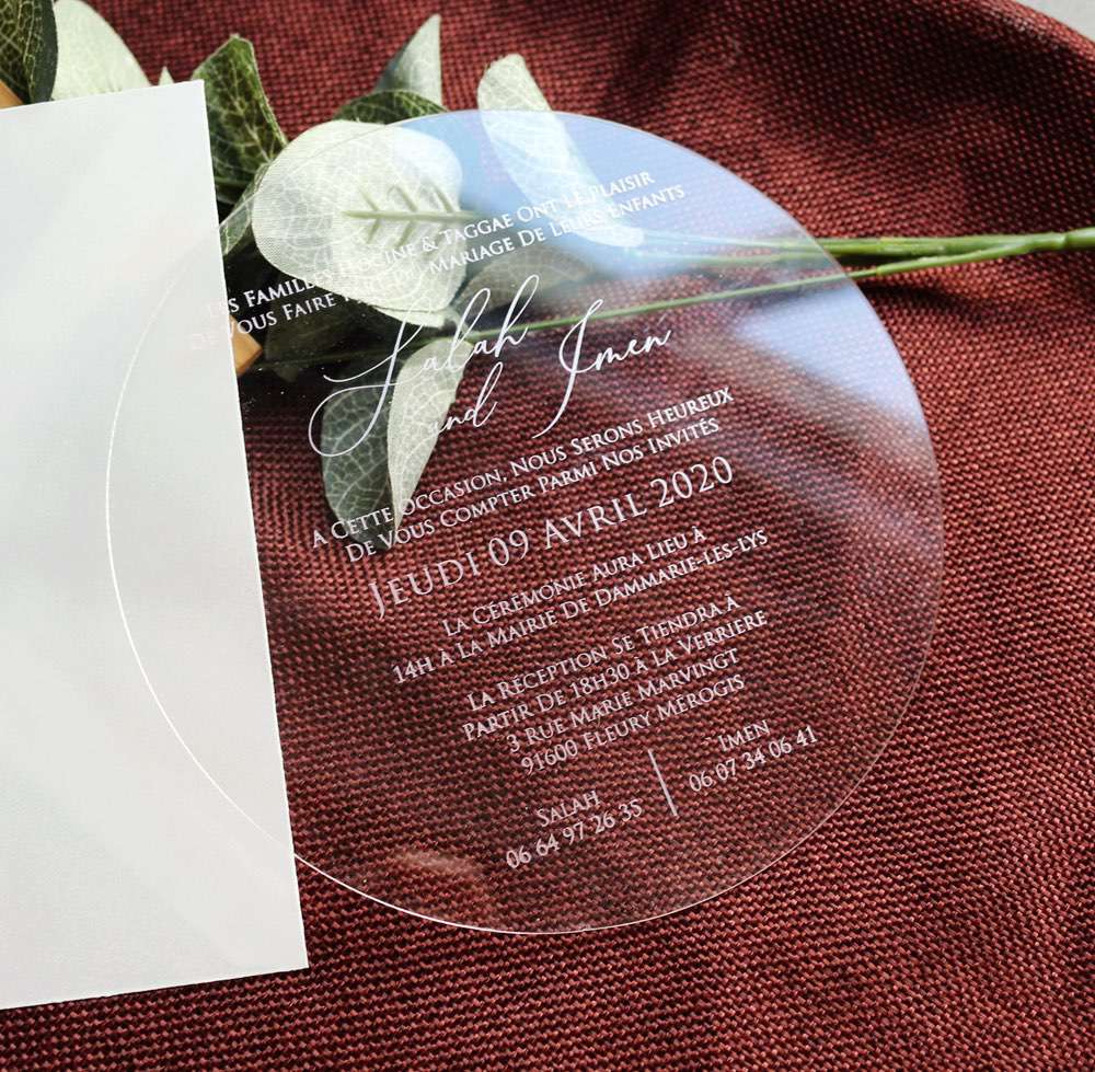 acrylic invitation